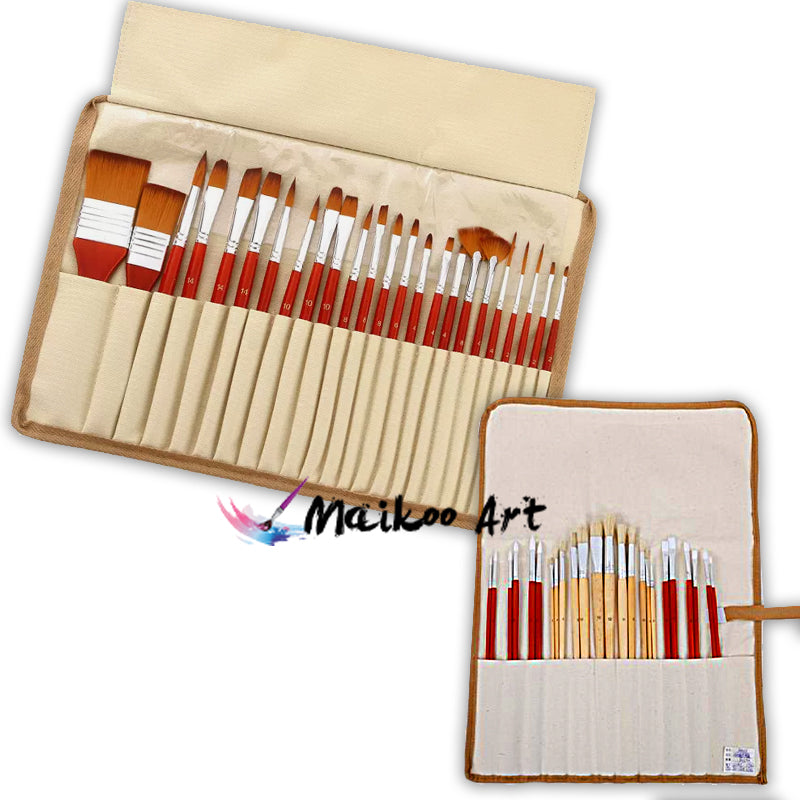 pinsel aufbewahrung Pinselaufbewahrung für Acryl-, Öl- und Aquarellpinsel, Rolltasche, Pin – maikoo art