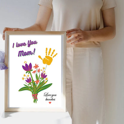 Mother's Day Handprint Art Mothers Day Gift Paint by Number Kit for Mom