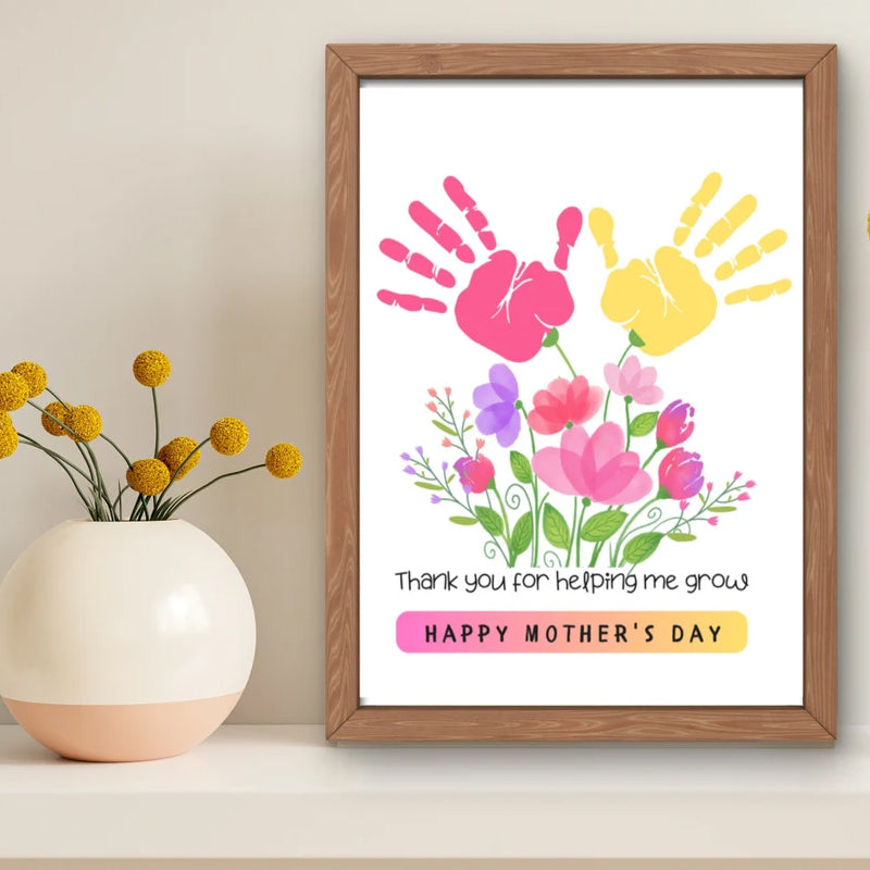 Mother's Day Handprint Art Mothers Day Gift Paint by Number Kit for Mom