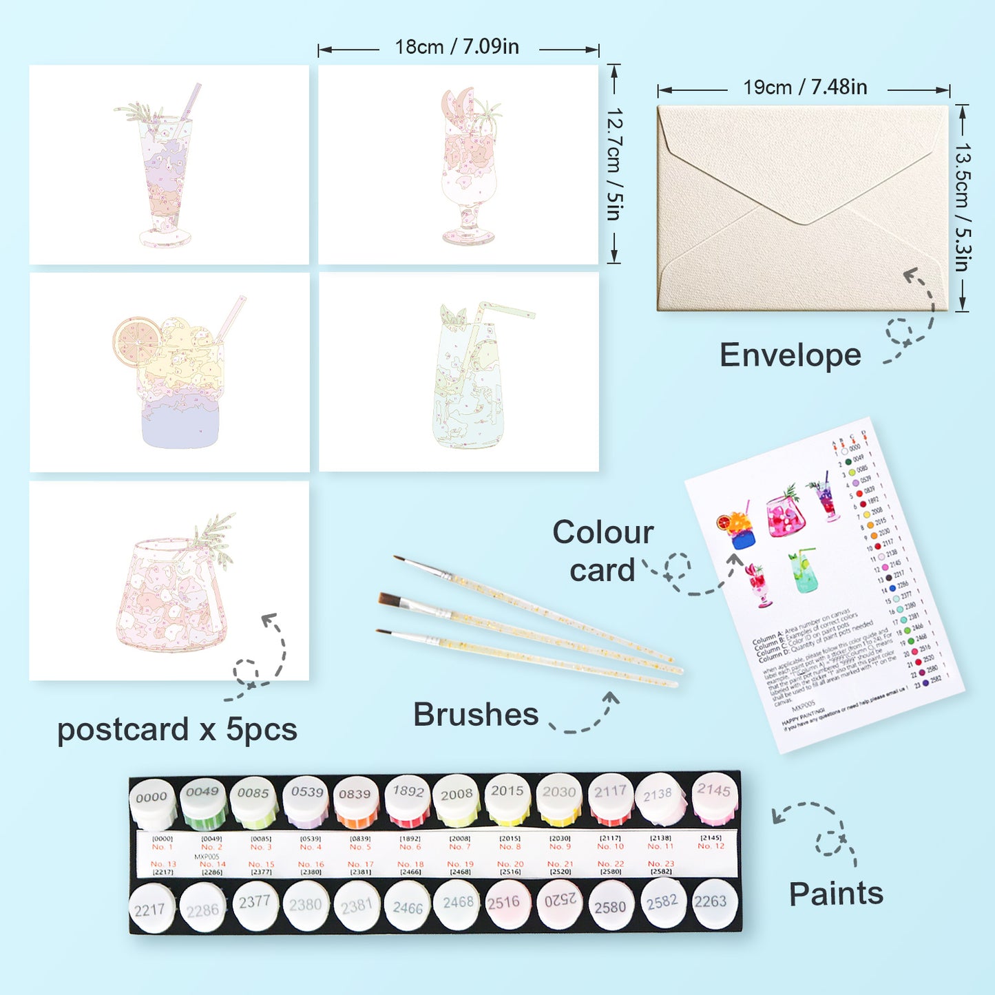 Orange Juice PBN Poster Card