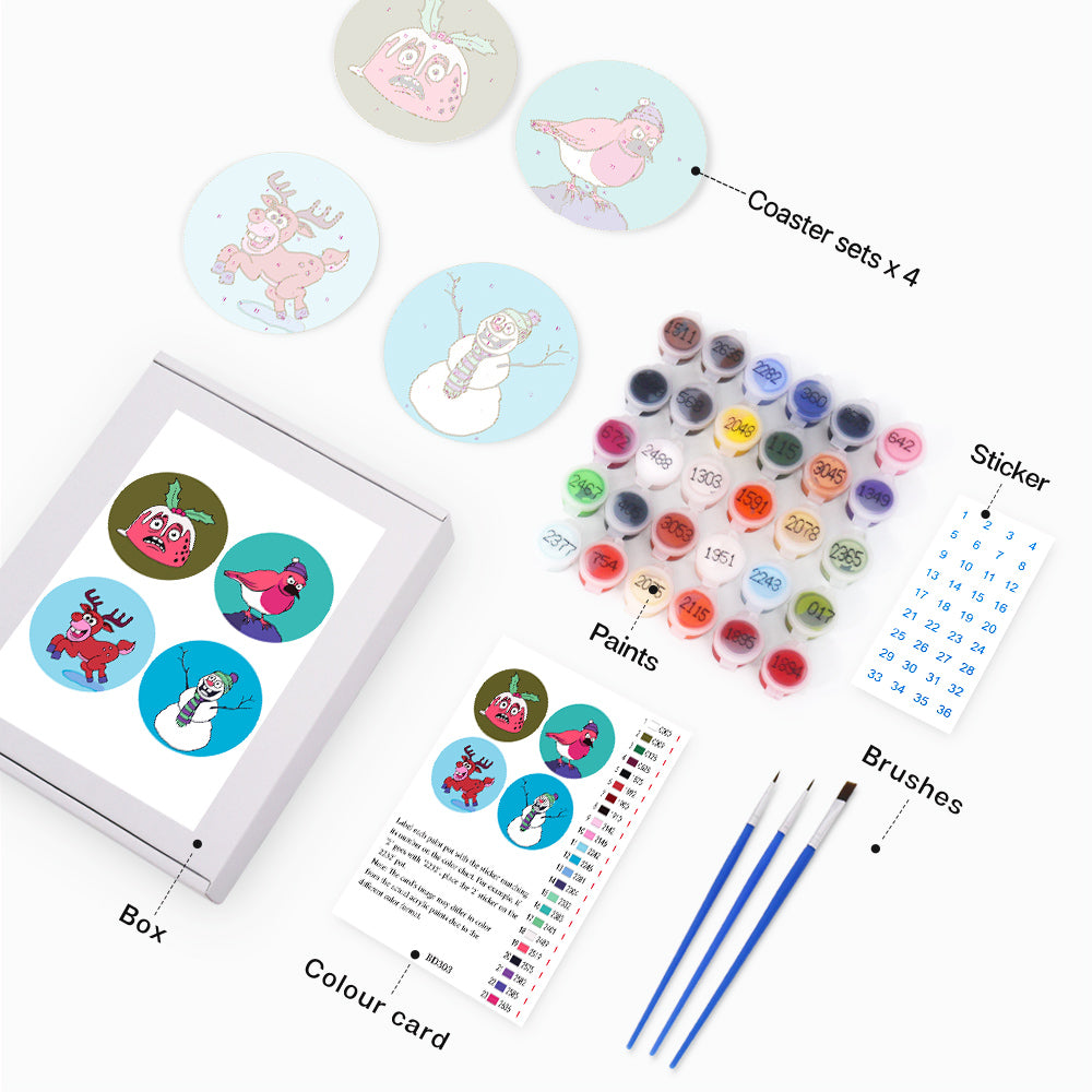 Paint by Numbers Coasters #15