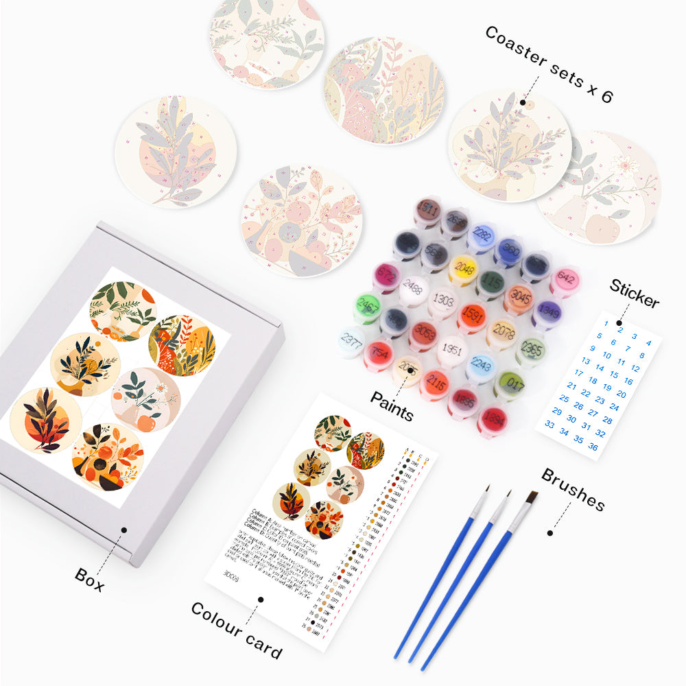 Paint by Numbers Coasters #8