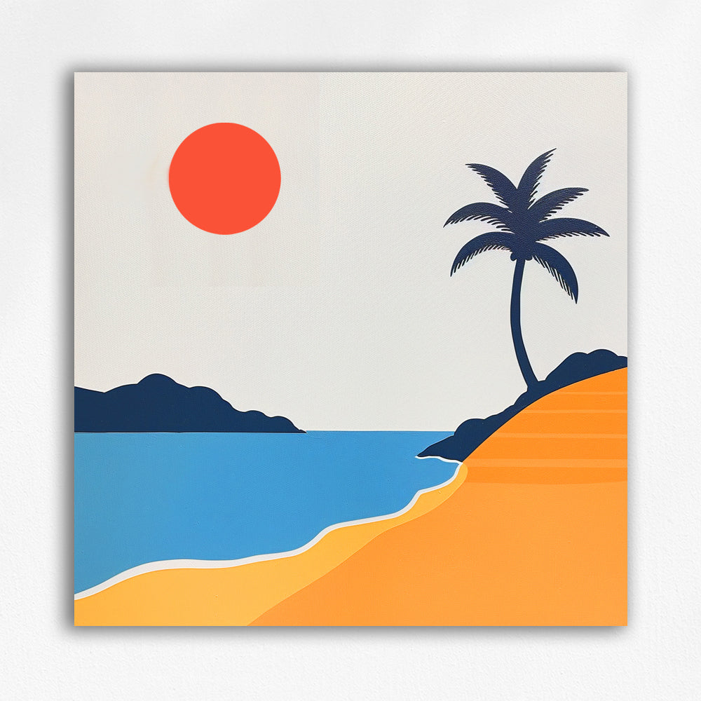 Sunset Beach Decompression Mini Paint by Number Kit