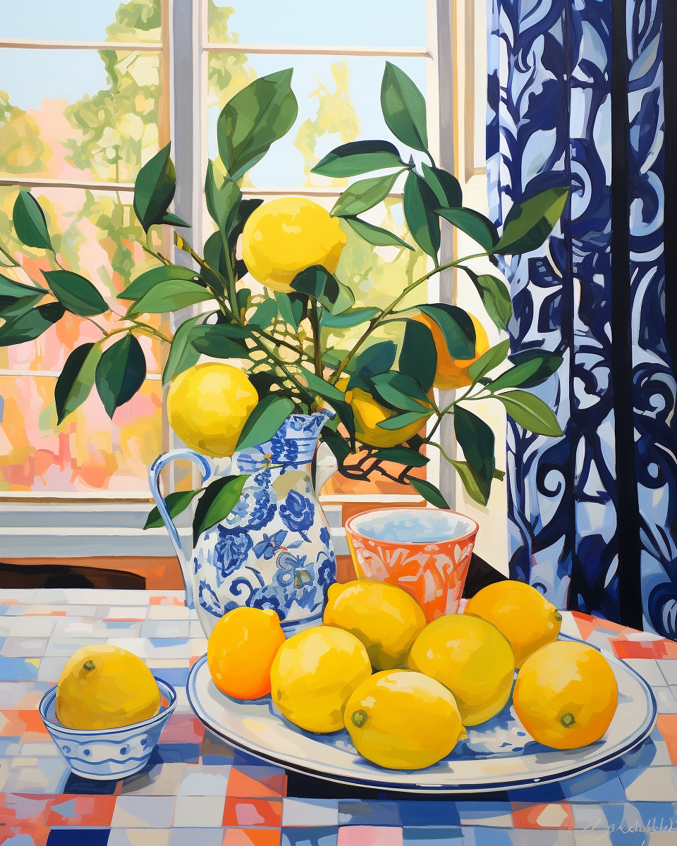 Golden Lemons- Paint by Numbers