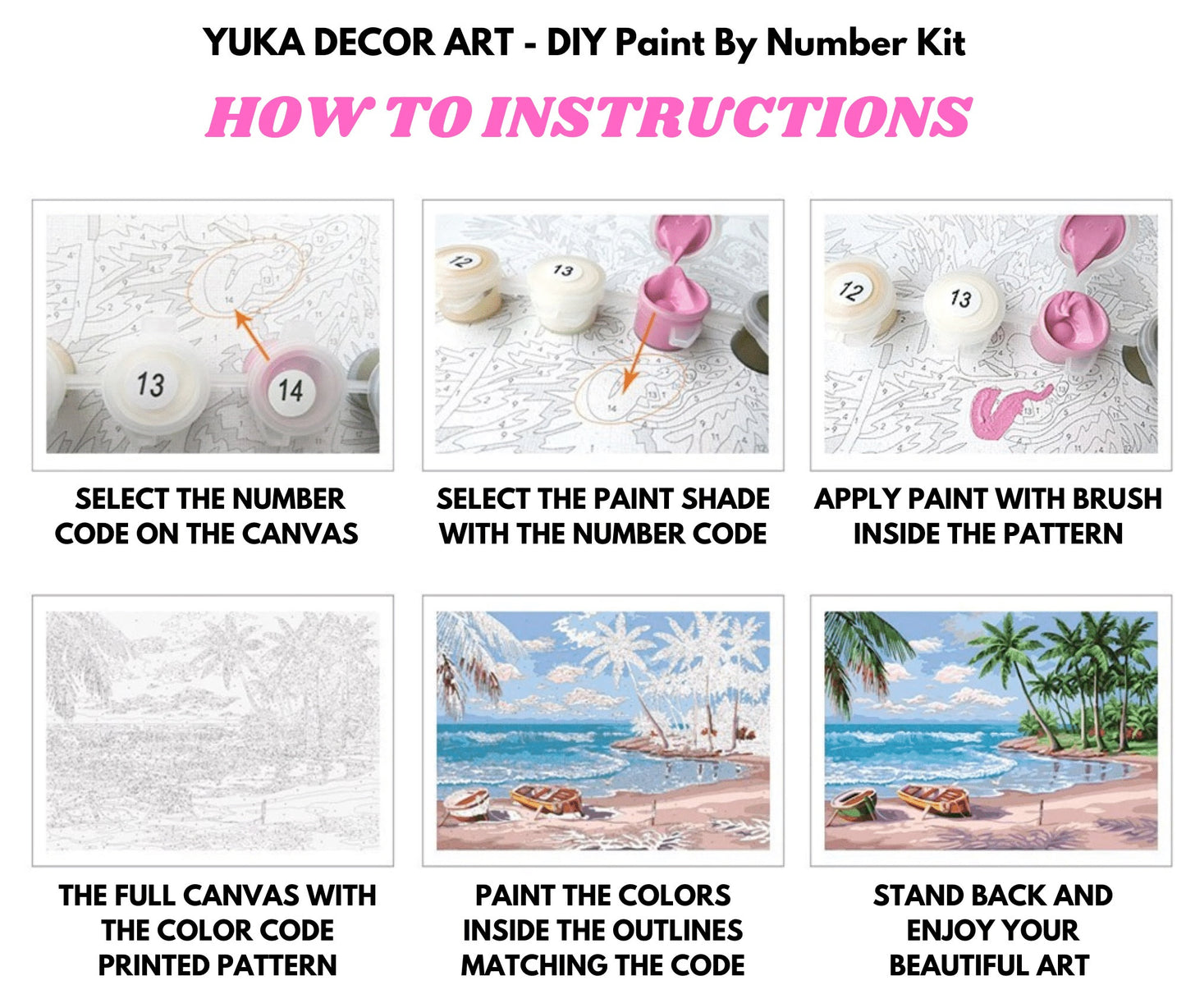 Camellia Blossom-Paint by Number Kits