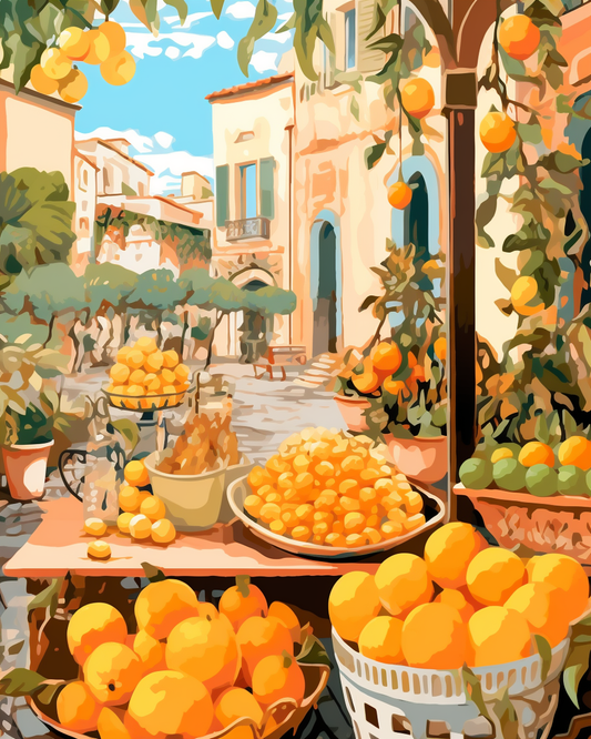 fruit market - Paint by Numbers