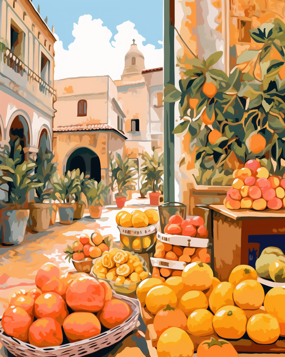 Fruit Street- Paint by Numbers