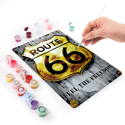 Route66 - Metal Tin Sign Paint