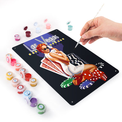 Miss Charm - Metal Tin Sign Paint