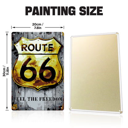 Route66 - Metal Tin Sign Paint
