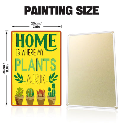 Home Plant - Metal Tin Sign Paint