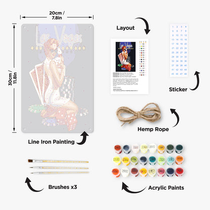 Miss Charm - Metal Tin Sign Paint