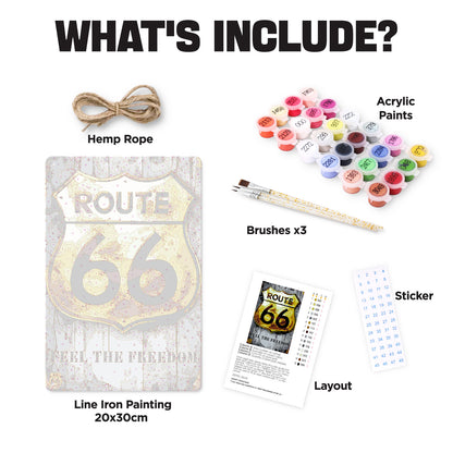 Route66 - Metal Tin Sign Paint