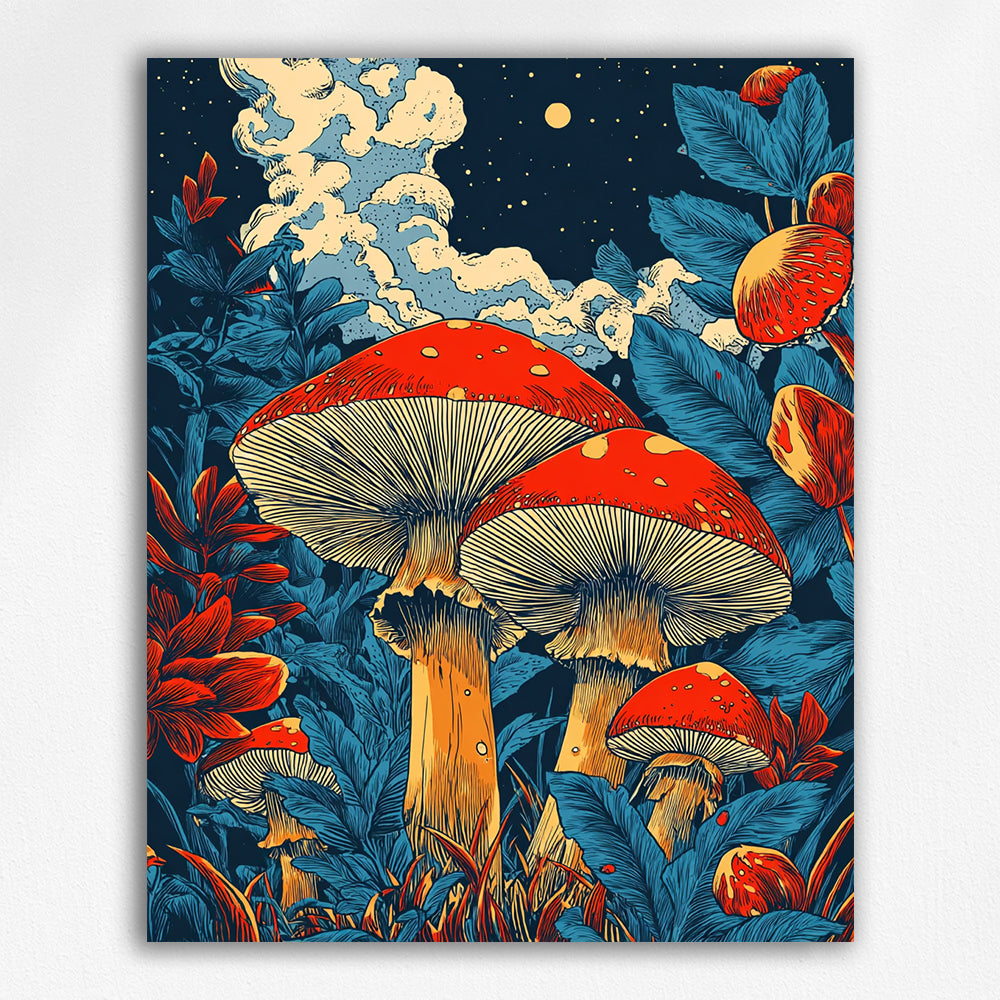 Enchanted Forest Fungi - Paint by Numbers Kits