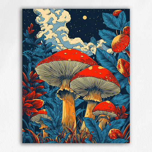 Enchanted Forest Fungi - Paint by Numbers Kits