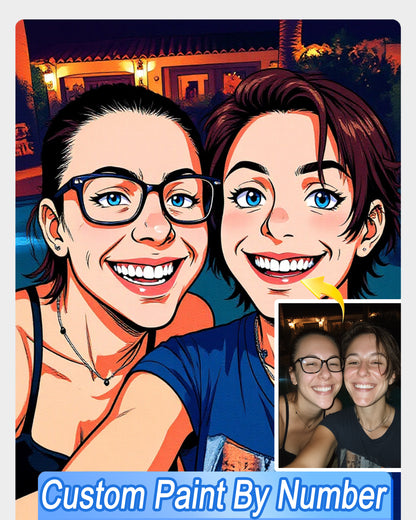 AI JoJo's Bizarre Adventure Style Art From Your Photo - Custom Paint by Numbers
