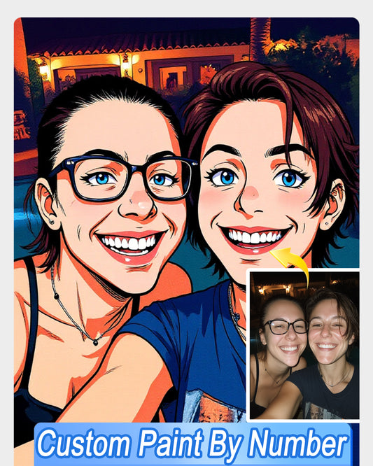 AI JoJo's Bizarre Adventure Style Art From Your Photo - Custom Paint by Numbers