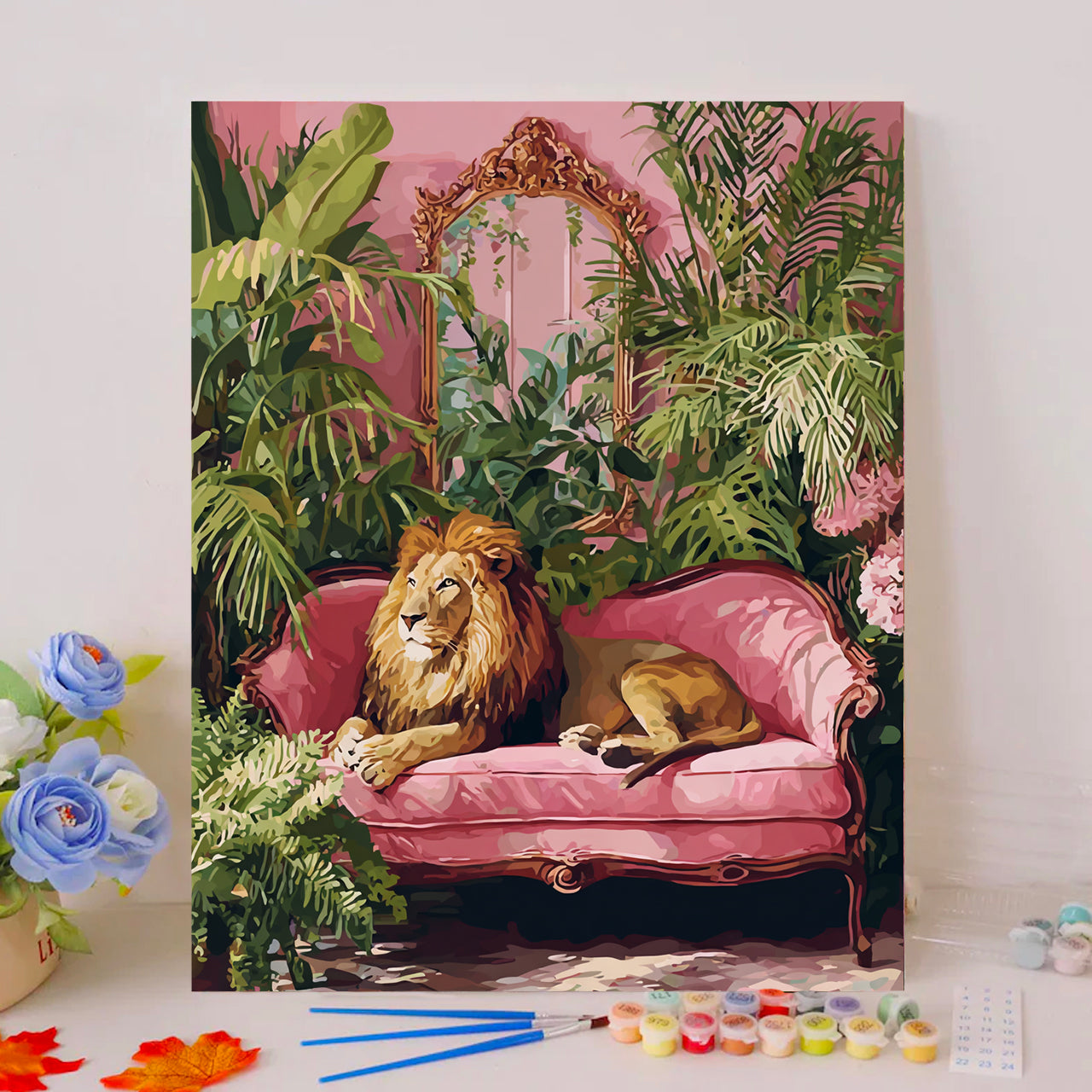 The Lion in the Pink-Adorned Room