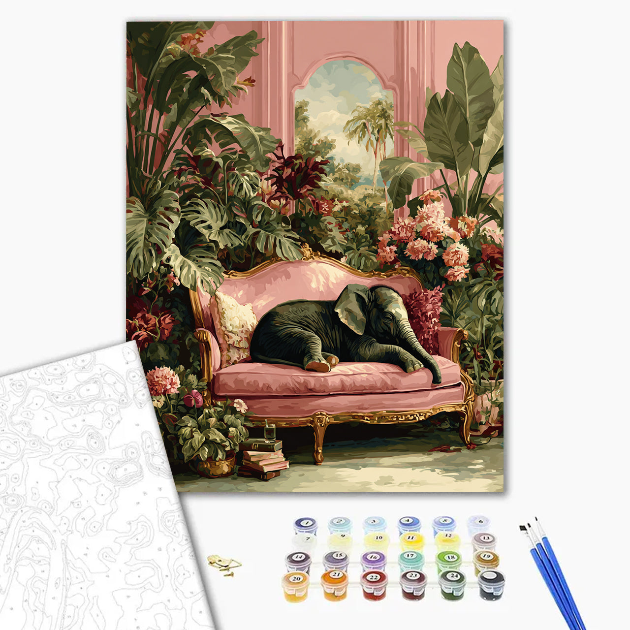 The Elephant's Pink - hued Retreat