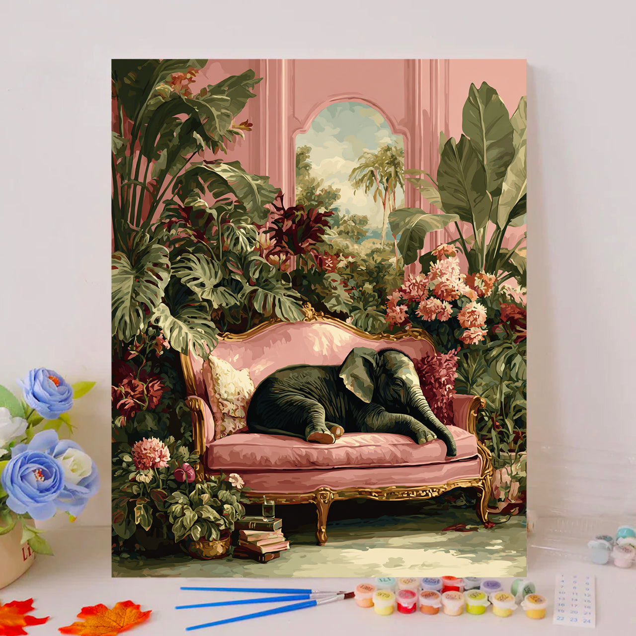 The Elephant's Pink - hued Retreat