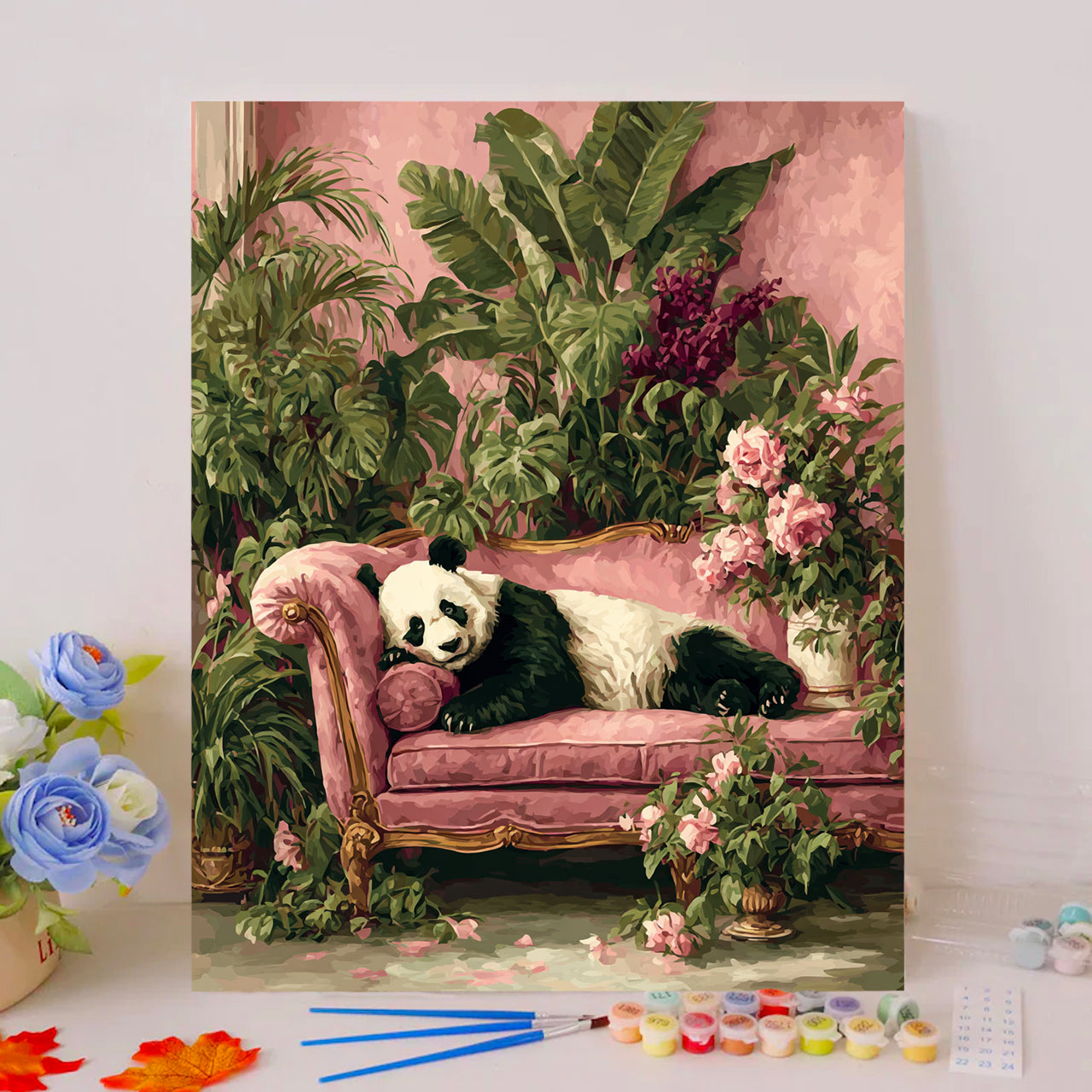 Panda's Pink - hued Haven