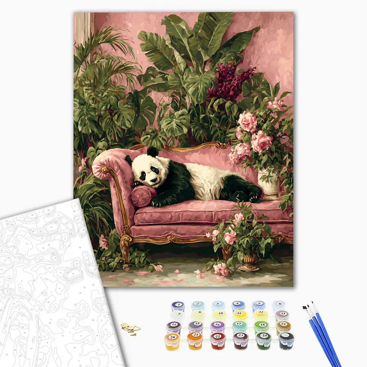 Panda's Pink - hued Haven