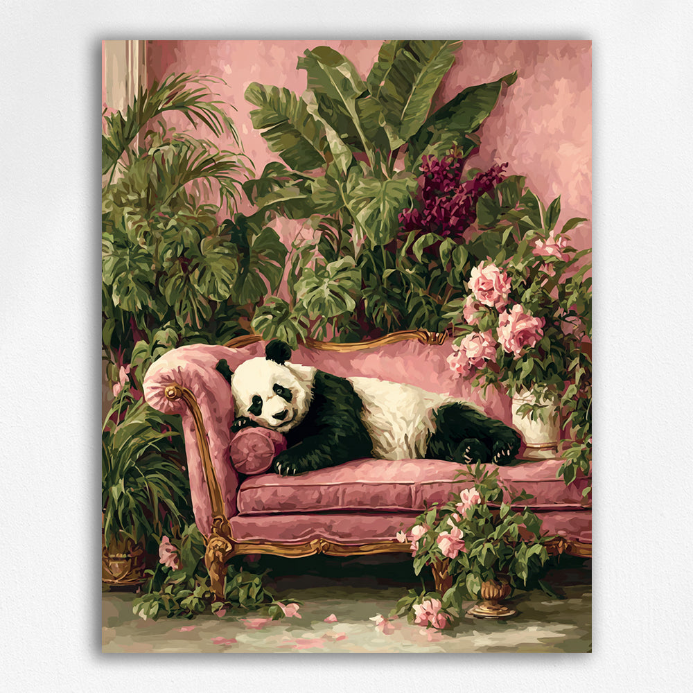 Panda's Pink - hued Haven