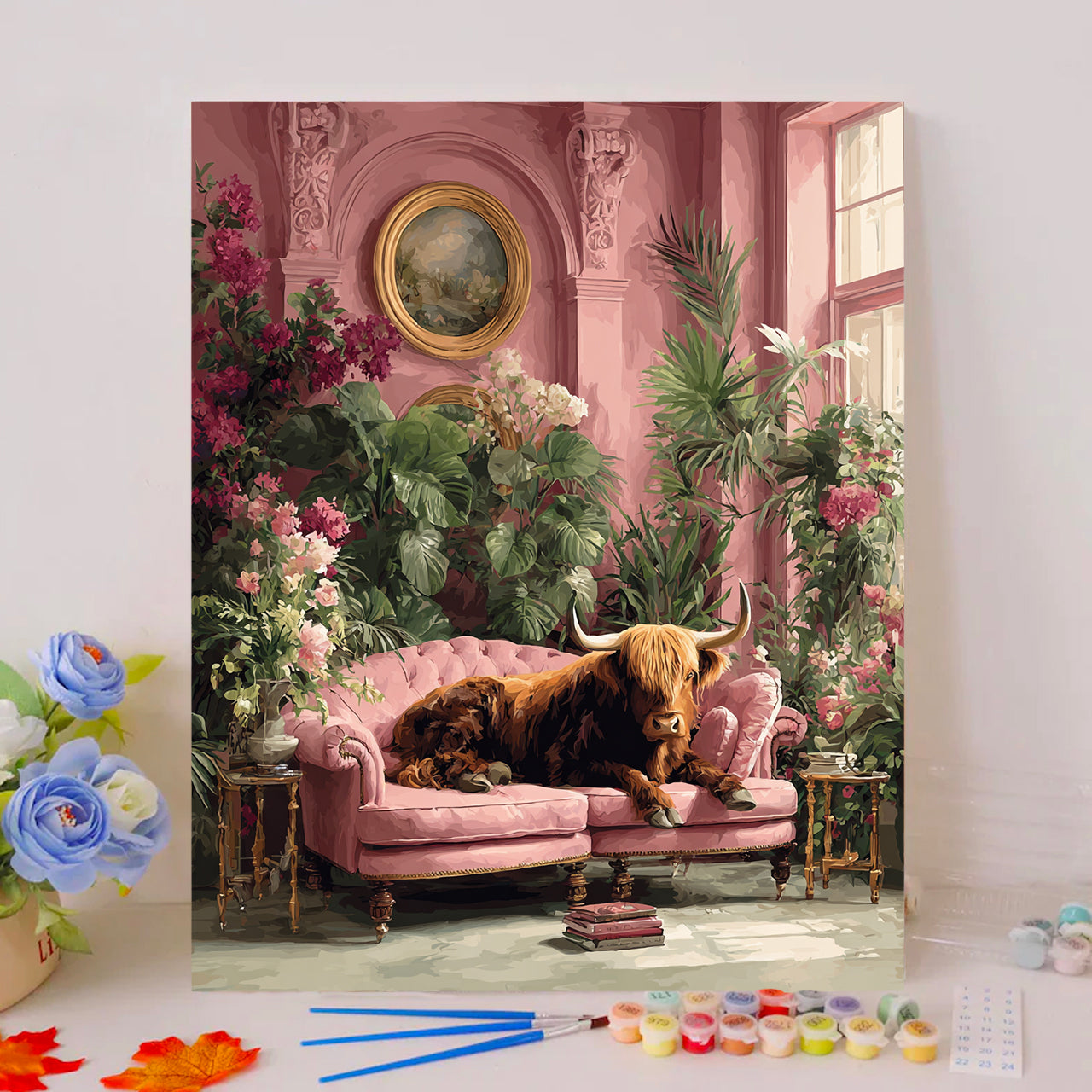 The Pink - sofa Highland Cow