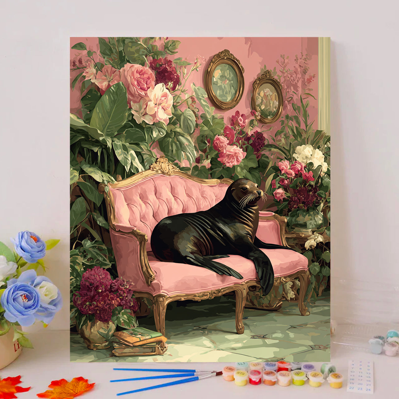 Seal on the Pink Sofa