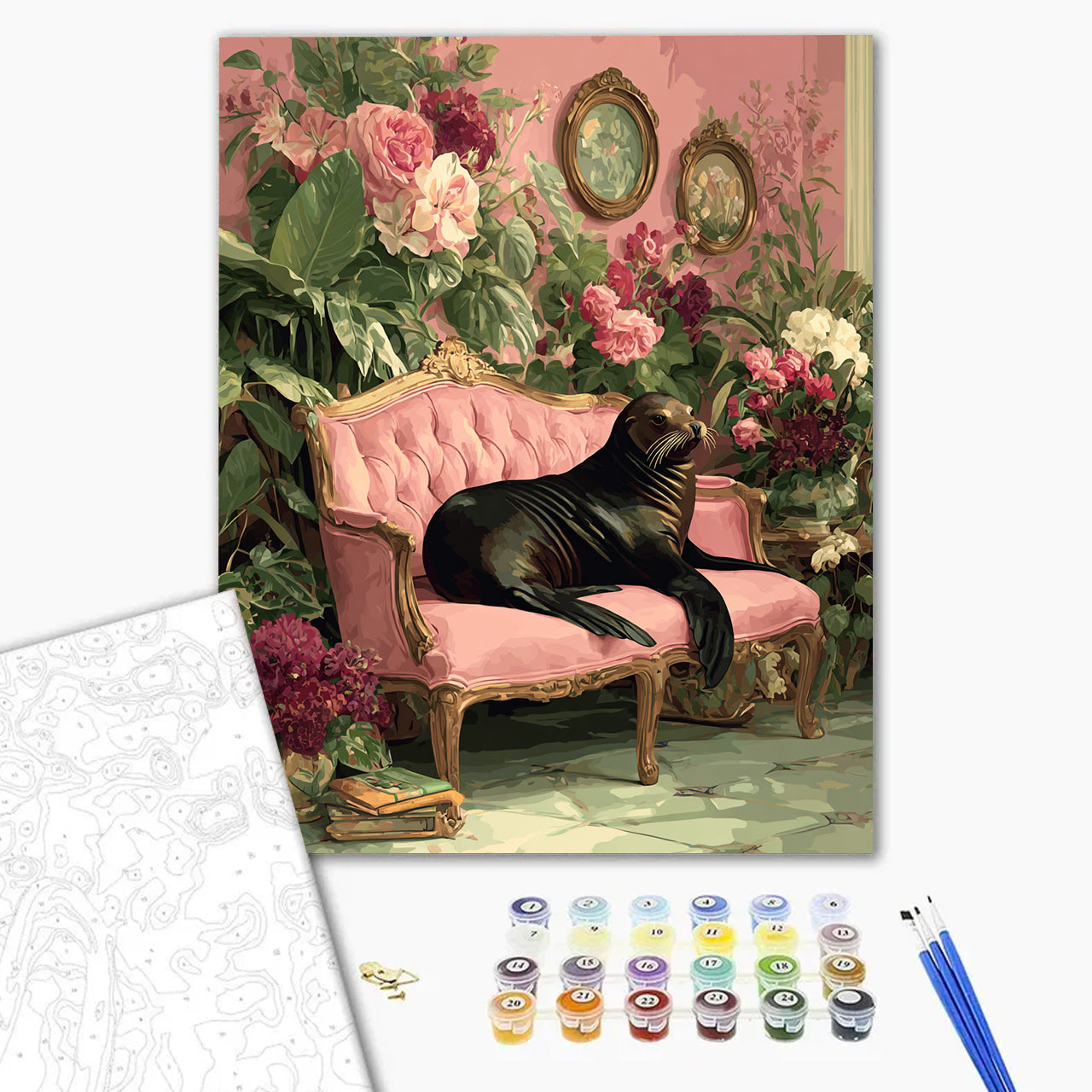 Seal on the Pink Sofa