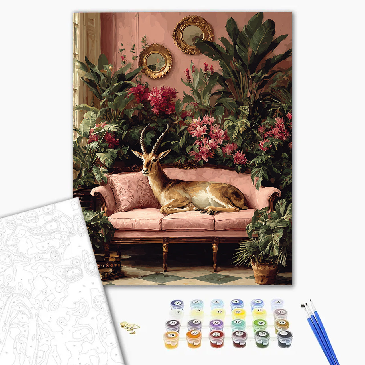 Tibetan Antelope on the Soft Pink Couch