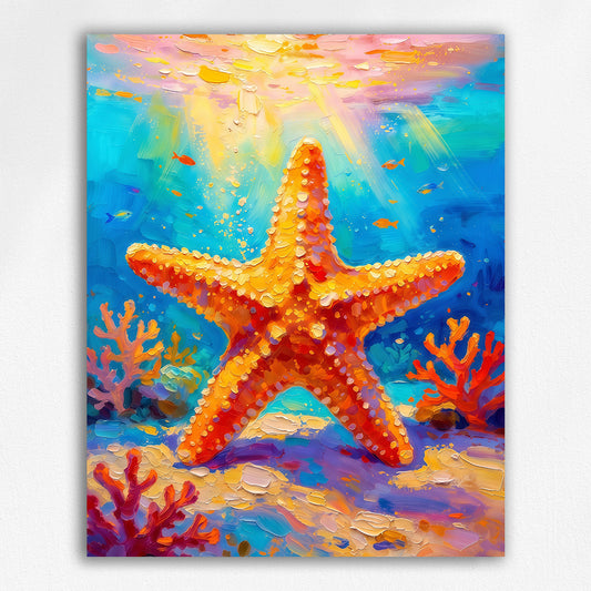 Bright Starfish on the Ocean Floor
