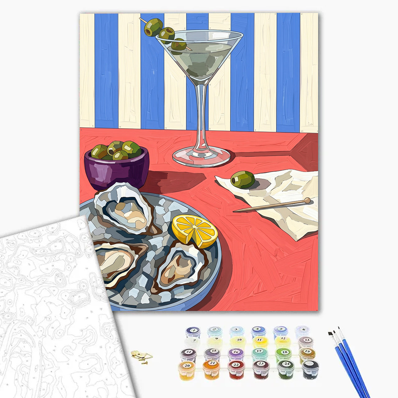 Oysters and Martini Glass