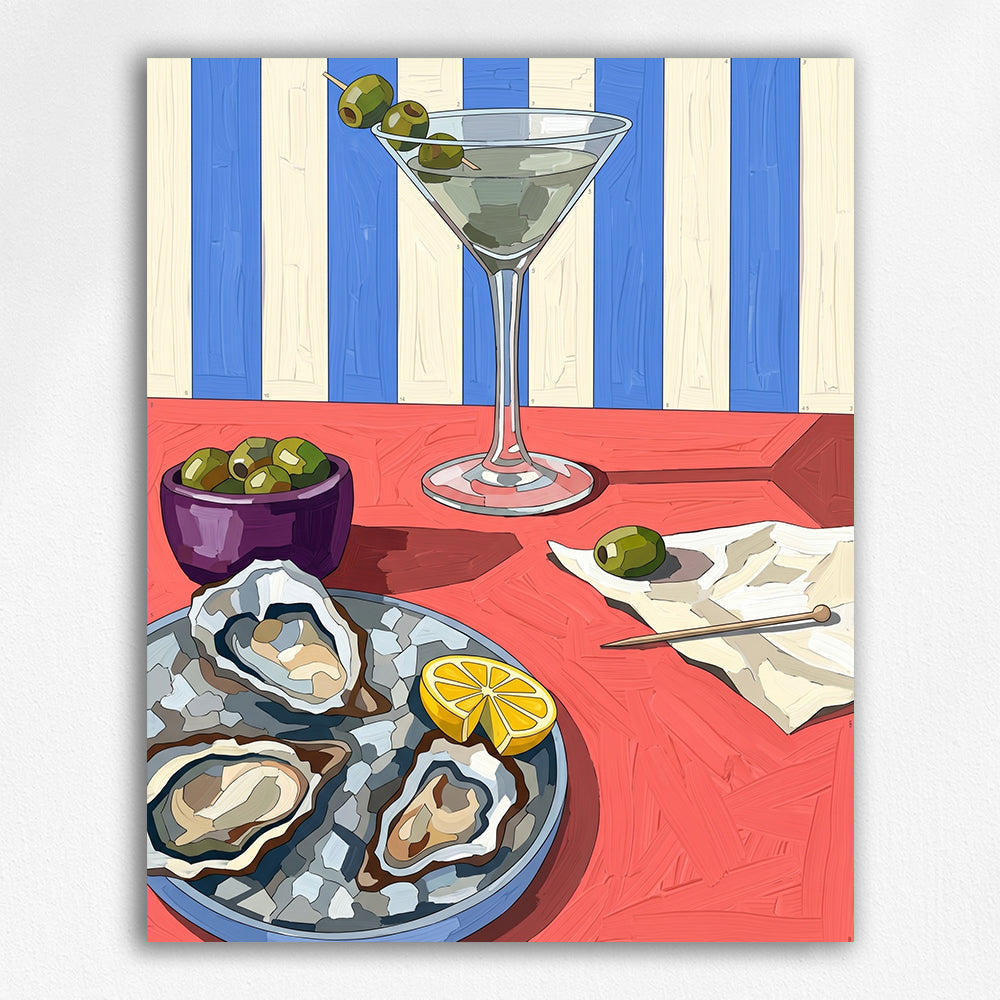 Oysters and Martini Glass