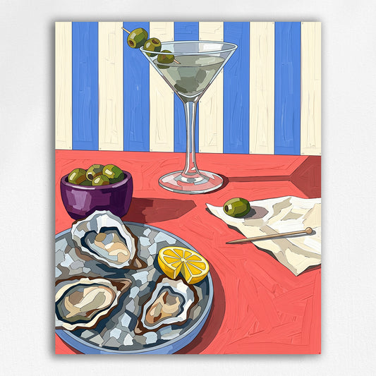 Oysters and Martini Glass