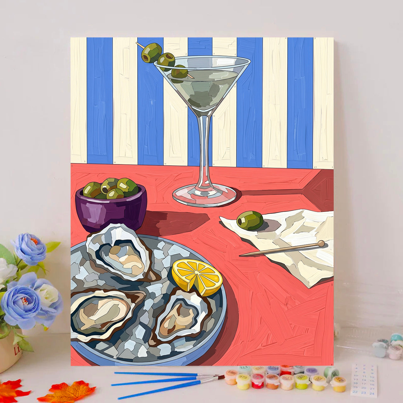 Oysters and Martini Glass