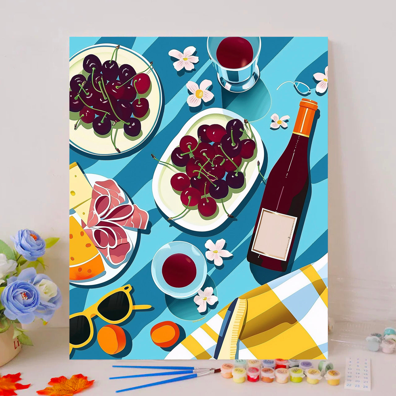 Coastal Mediterranean Charcuterie and Cherry Picnic