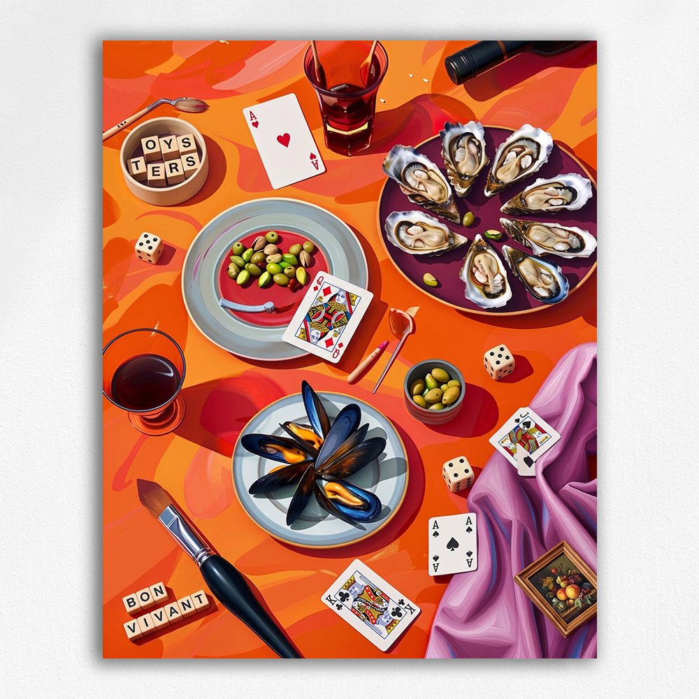 Bon Vivant Maximalist Oyster and Poker Game Night