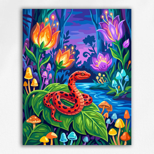 Red Snake Mushroom Jungle