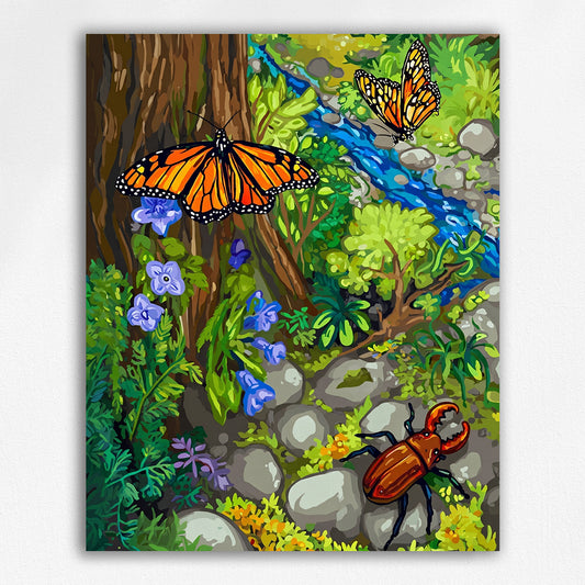 Butterfly Stag Beetle Forest