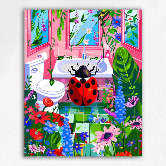 Ladybug Bathroom Plant