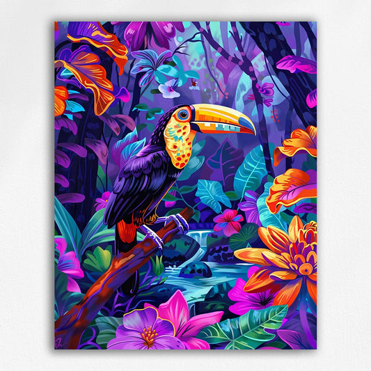 Colorful Toucan Jungle Stream