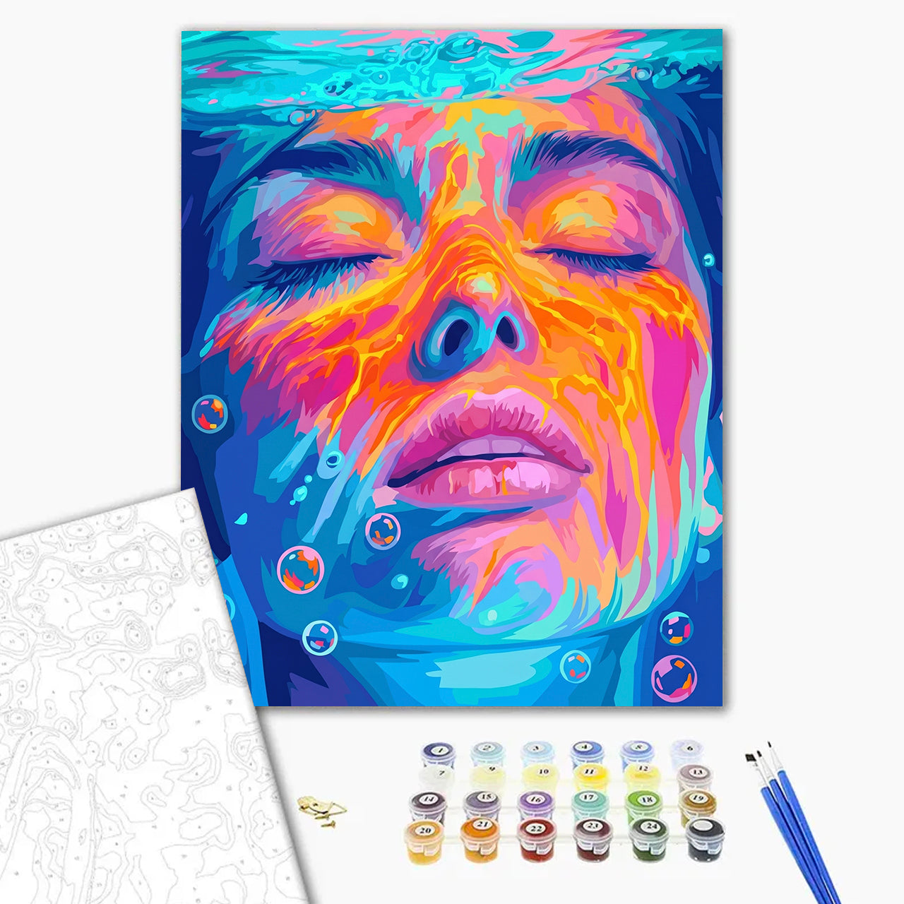 Submerged Portrait with Thermal Palettes