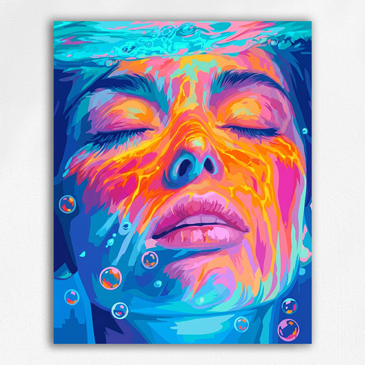 Submerged Portrait with Thermal Palettes