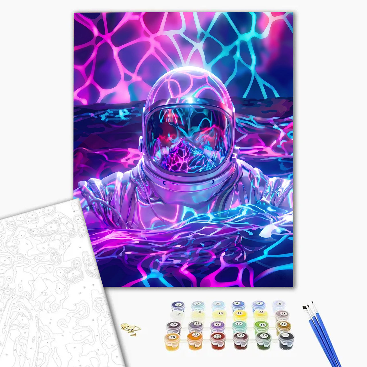 Submerged Cosmonaut in Chromatic Fluid Network