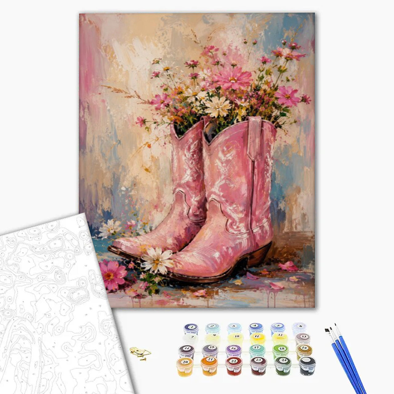 Pastel Cowboy & Wildflowers