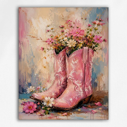 Pastel Cowboy & Wildflowers