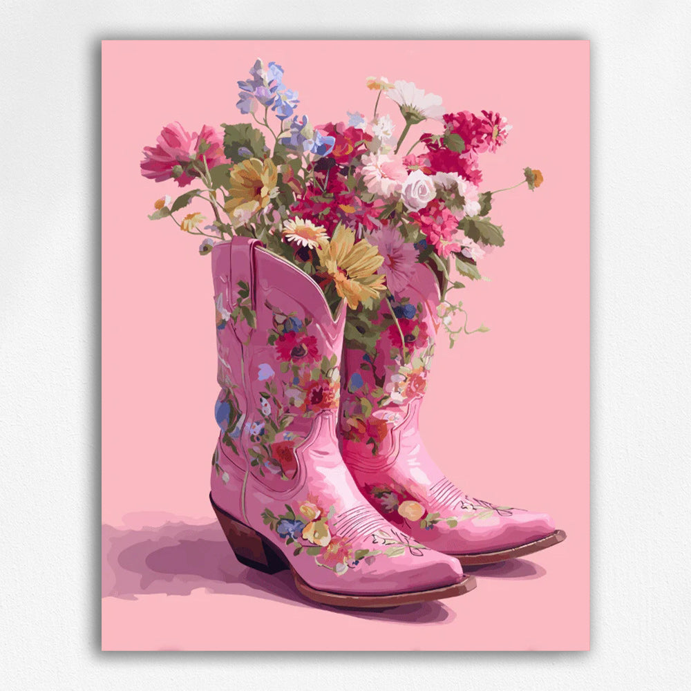 Pink Boot Bouquet