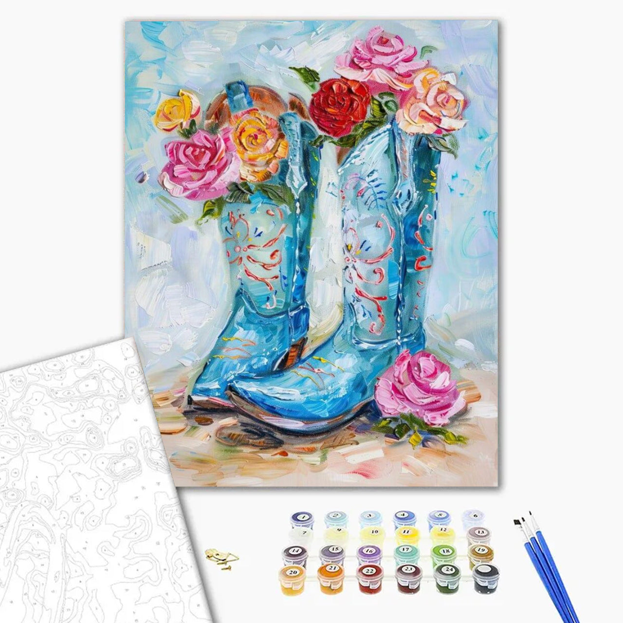 Azure Boots & Rose Hues