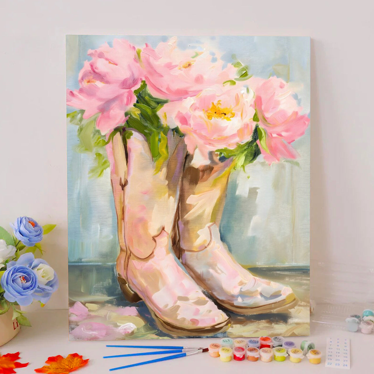 Peony & Pale Western Boots